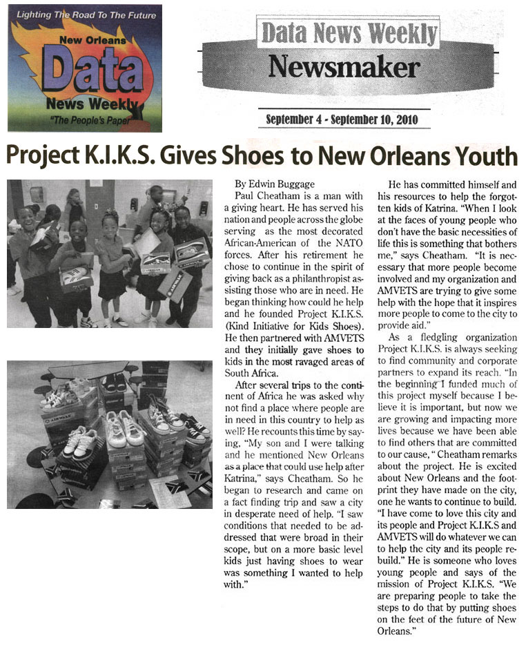 Project KIKS Gives Shoes to New Orleans Youth