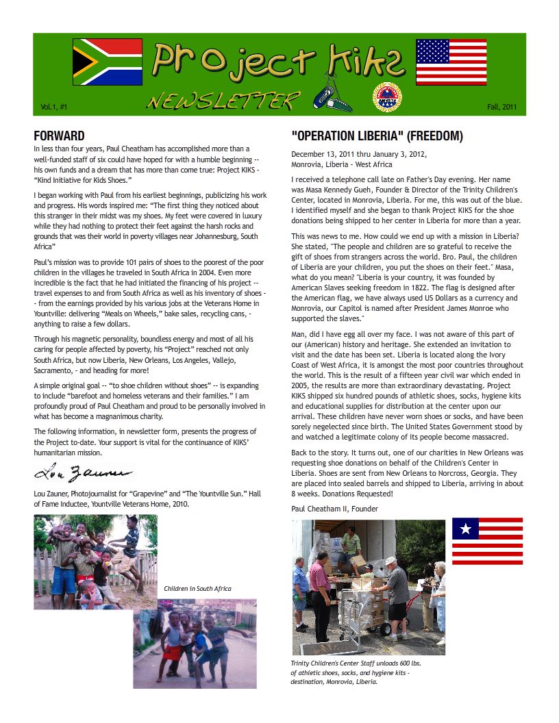 page 1 newsletter